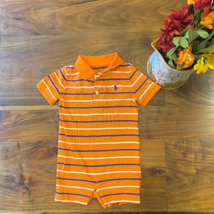 NWT Baby boy striped Romper- Size 9 Months - Polo- Ralph Lauren